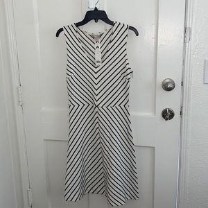 Banana Republic stripe fit and flare dress 6